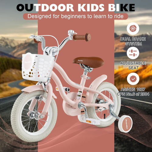 30cm Kids Bike Ride On Bicycle Training Wheels w/Removable Basket