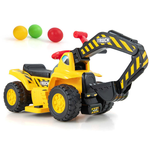 6V Kids Ride On Excavator Electric Vehicle Fun Digger Toy for Toddlers