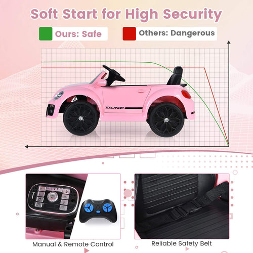 12V Volkswagen Beetle Kids Electric Ride On Car Ride-On Vehicle Toy