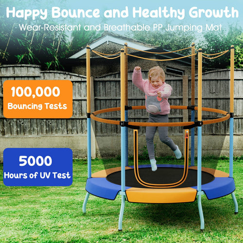 48" Kids Trampoline Recreational Trampoline w/Heavy-duty Elastic Ropes