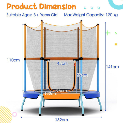 48" Kids Trampoline Recreational Trampoline w/Heavy-duty Elastic Ropes