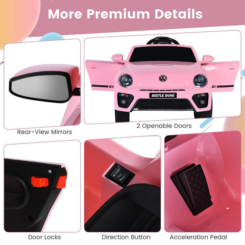 12V Volkswagen Beetle Kids Electric Ride On Car Ride-On Vehicle Toy