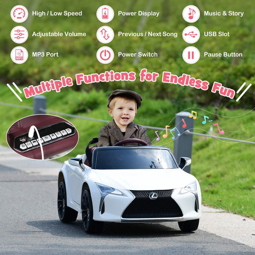 Kids Electric Ride on Car Licensed Lexus LC500 12V Battery Powered Car