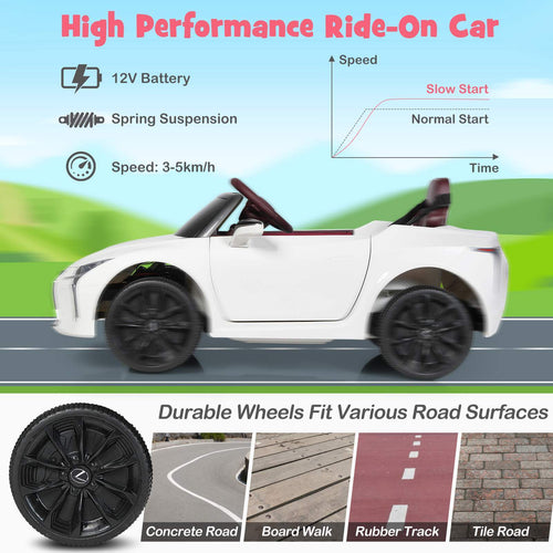 Kids Electric Ride on Car Licensed Lexus LC500 12V Battery Powered Car