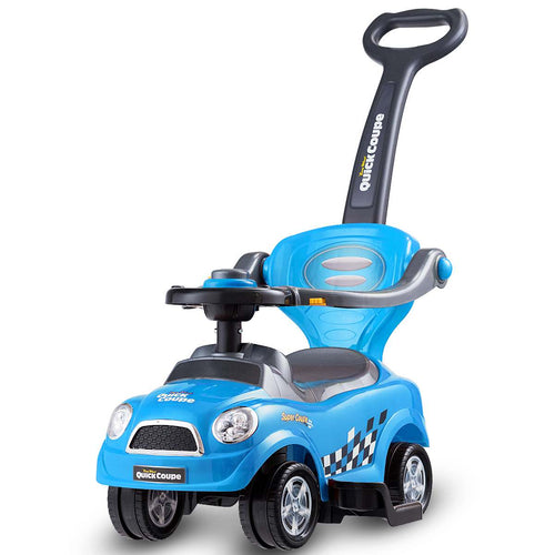 3-in-1 Ride On Push Car, Foot-to-Floor Toddler Walking Car w/Anti-Back-Tipping Design, Sliding Car for 2-6 Years